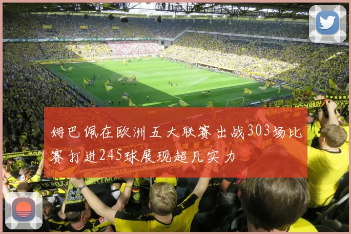 姆巴佩在欧洲五大联赛出战303场比赛打进245球展现超凡实力
